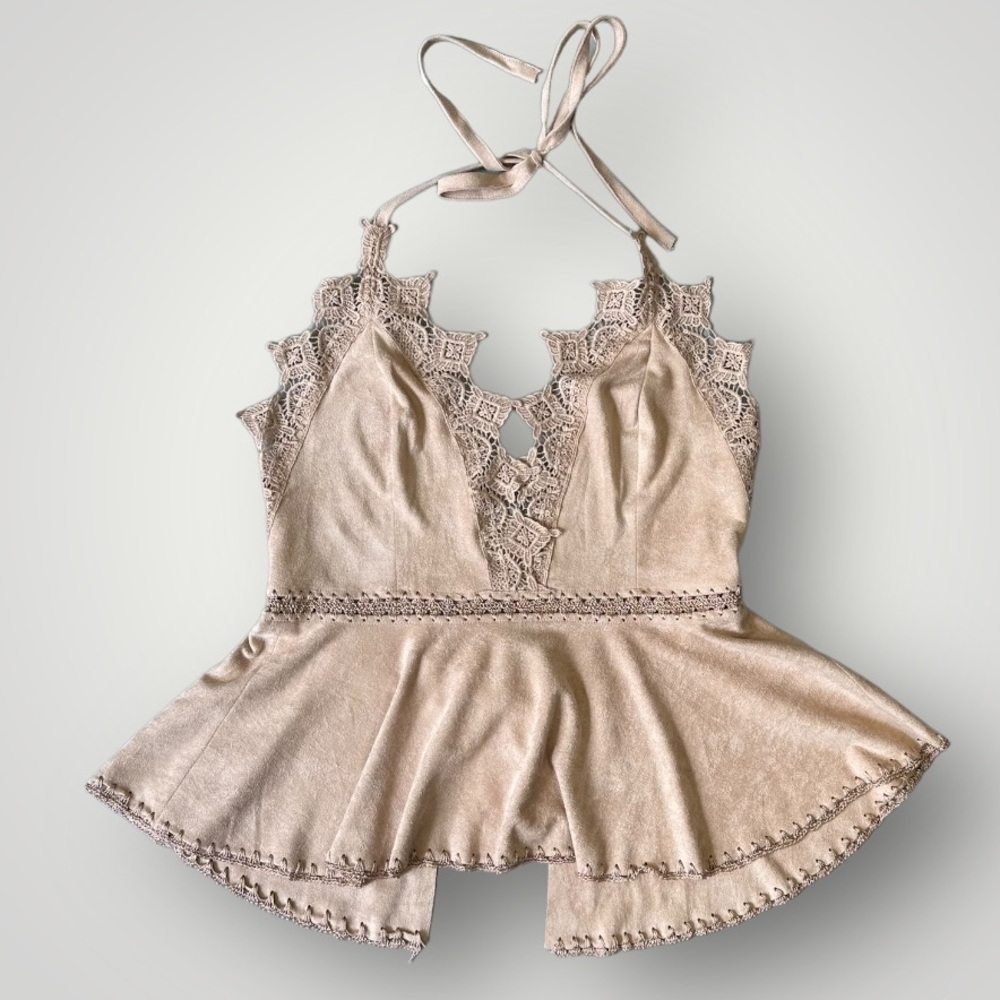 Elegant Lace Trimmed Blouse - Cream